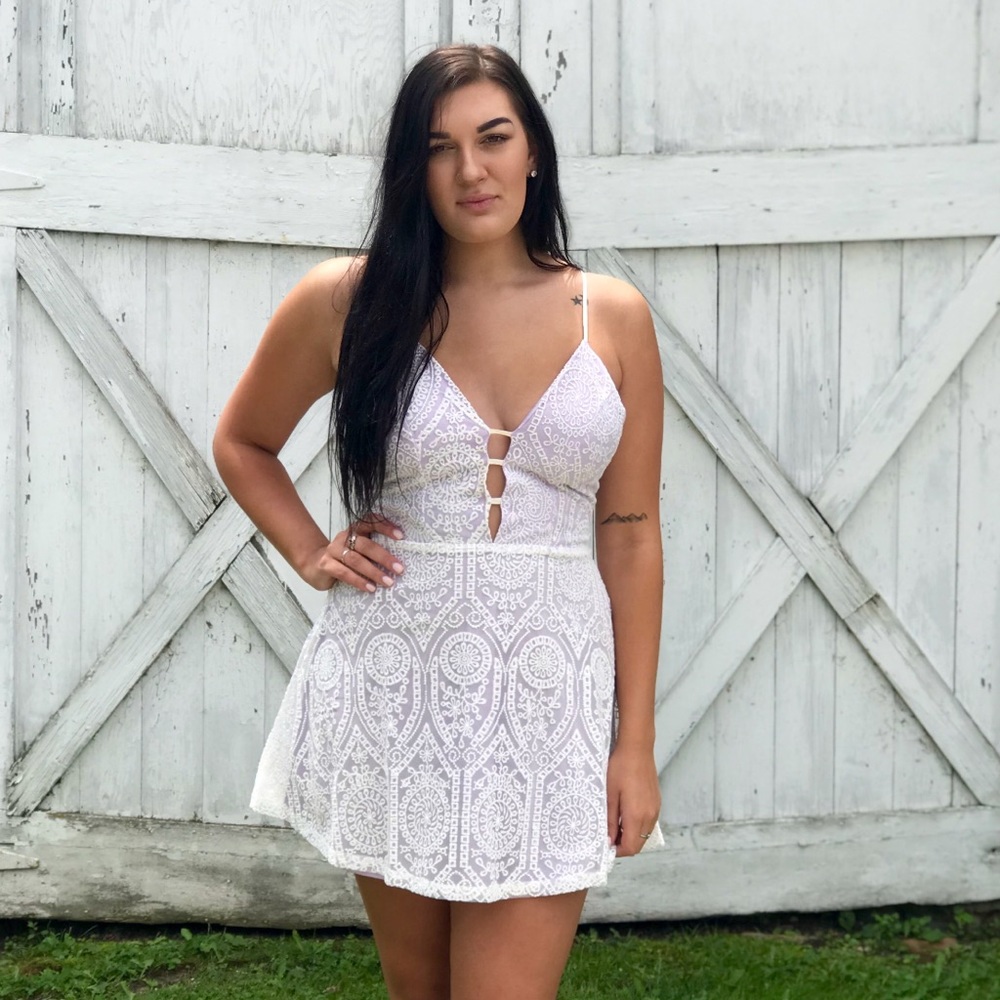 Eyelet Lilac Dress